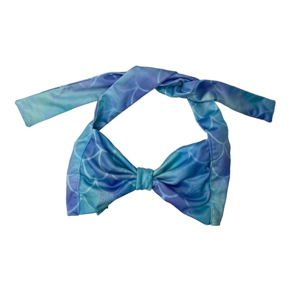 Handmade Little Girls Mermaid Blue Purple 2 PC Bikini Swimsuit - Picture 7 of 11